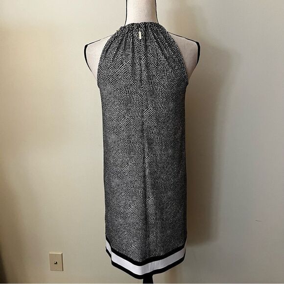 Michael Kors Jersey Halter A-line Loose Fit Dress with Gold Chain Straps - Picture 4 of 13